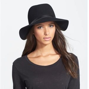 Rag & Bone Black Floppy Brim Felted Wool Fedora